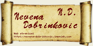 Nevena Dobrinković vizit kartica